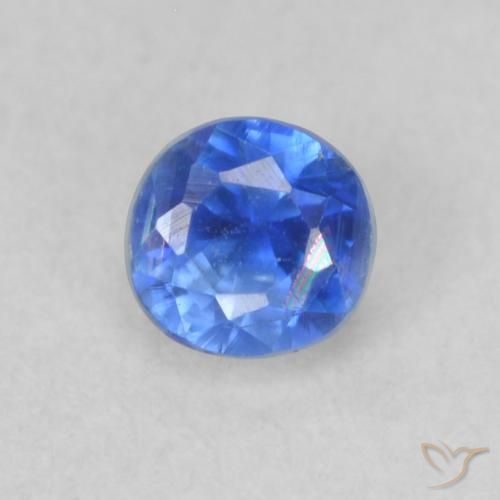 0.36ct Natural Azul marino claro Cianita, Redondo, VS