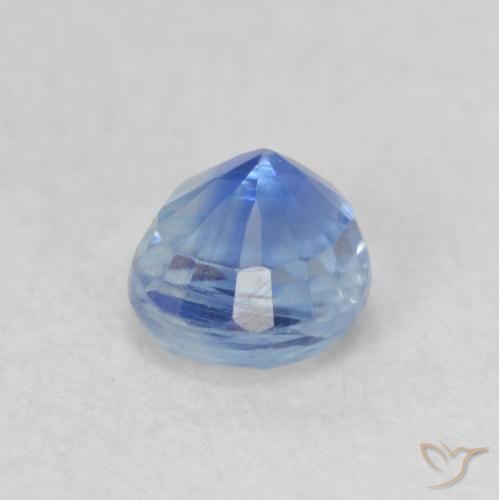 Cianita Azul marino claro natural de 0.36 ct, Redondo, VS