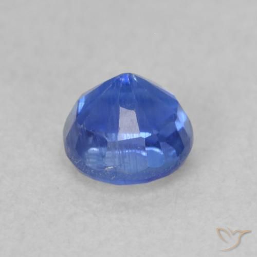 Cianita Azul real natural de 0.38 ct, Redondo, VS