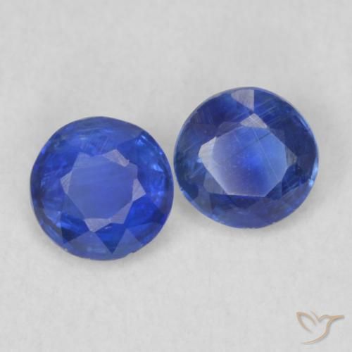 0.44ctw Natural Azul violeta Cianita, Redondo, VS-SI