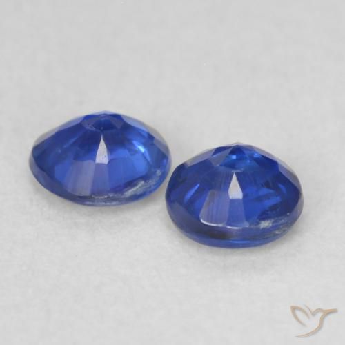 Gemas de Cianita Azul oscuro natural de 0.46 ct, Redondo, VS-SI