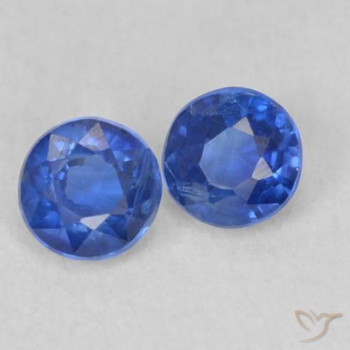 Gemas de Cianita Azul marino claro natural de 0.57 ct, Redondo, VS-SI