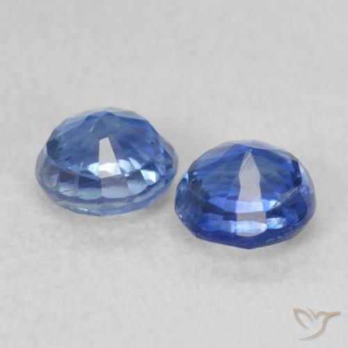 Gemas de Cianita Azul marino claro natural de 0.57 ct, Redondo, VS-SI