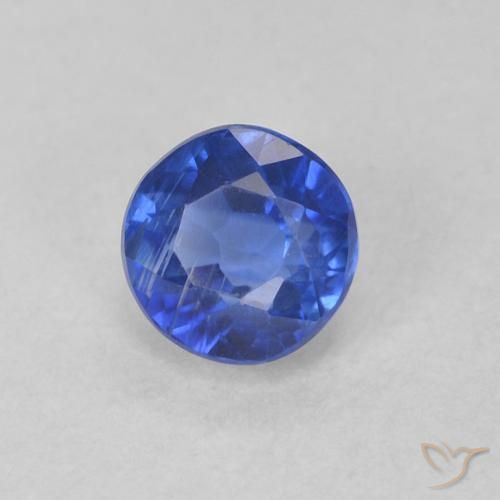 Cianita Azul real natural de 0.40 ct, Redondo, VS-SI