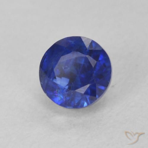 Cianita Azul marino natural de 0.54 ct, Redondo, SI