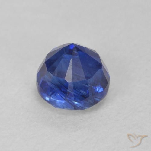 Cianita Azul marino natural de 0.54 ct, Redondo, SI