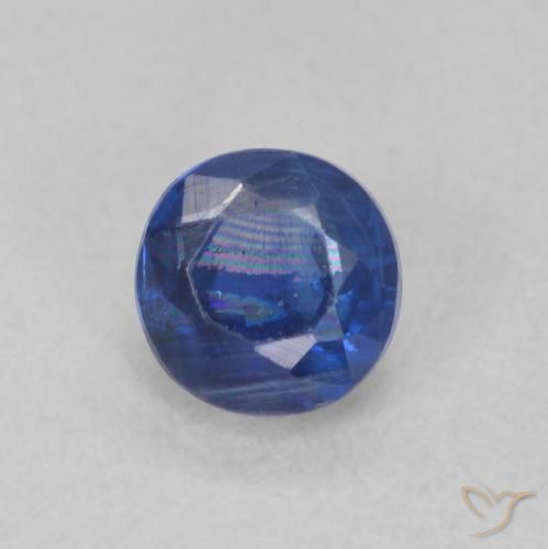 Cianita Azul marino natural de 0.45 ct, Redondo, SI