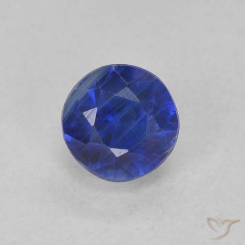 0.49ct Natural Azul marino cianita, Redondo, SI