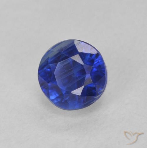 Cianita Azul marino natural de 0.49 ct, Redondo, SI
