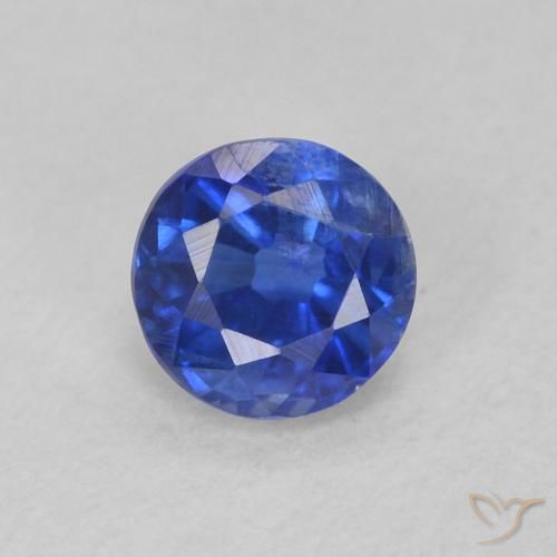 0.40ct Natural Azul real Cianita, Redondo, SI