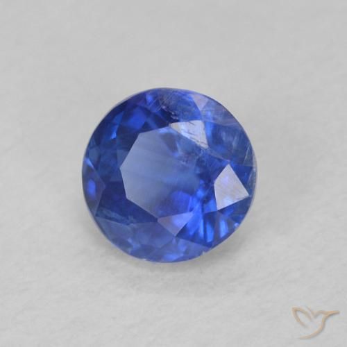 Cianita Azul real natural de 0.40 ct, Redondo, SI