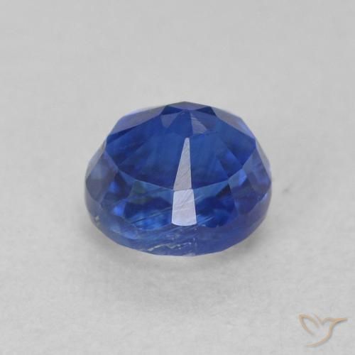 Cianita Azul oscuro natural de 0.54 ct, Redondo, SI