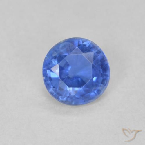 0.28ct Natural Azul marino claro Cianita, Redondo, VS-SI
