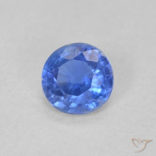 Cianita Azul marino claro natural de 0.28 ct, Redondo, VS-SI