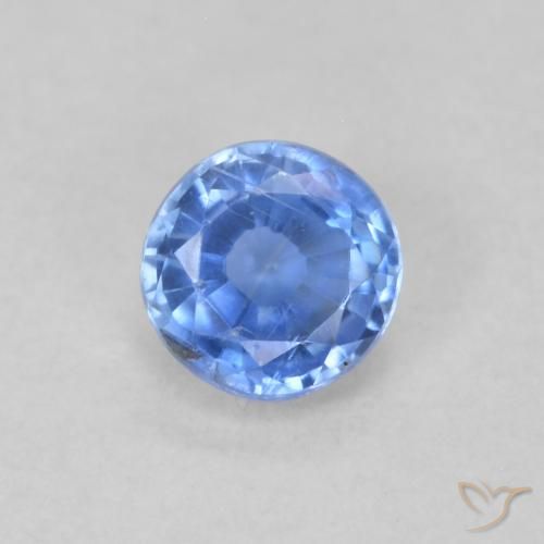 0.34ct Natural Celeste Cianita, Redondo, VS-SI