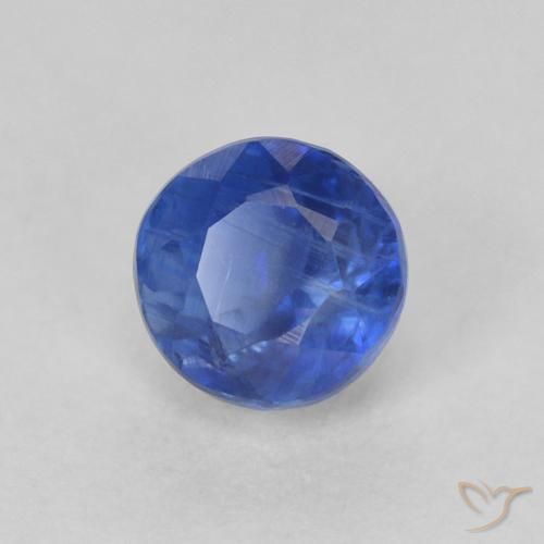 Cianita Azul real natural de 0.53 ct, Redondo, SI