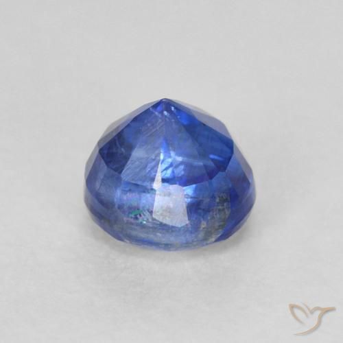 Cianita Azul real natural de 0.55 ct, Redondo, SI