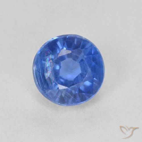 0.46ct Natural Azul marino claro cianita, Redondo, SI, Photo A