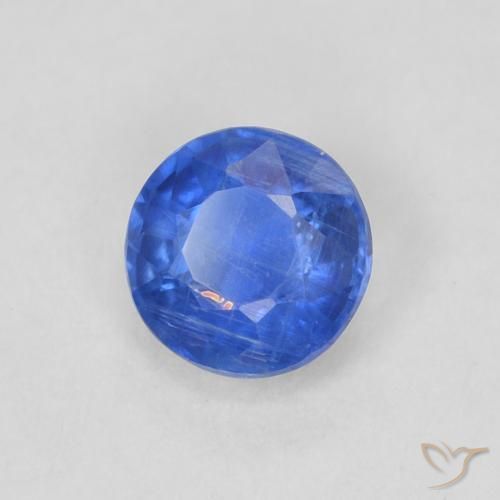 Cianita Azul azur intenso natural de 0.35 ct, Redondo, SI