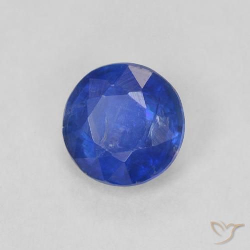 Cianita Azul marino natural de 0.36 ct, Redondo, SI