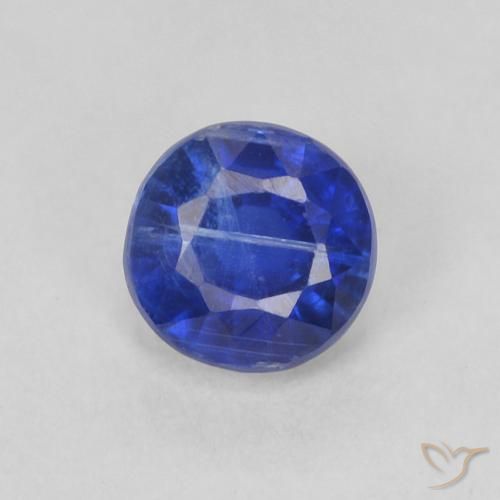 0.43ct Natural Azul oscuro Cianita, Redondo, SI
