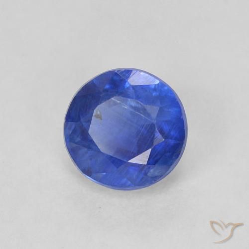 Cianita Azul real natural de 0.44 ct, Redondo, SI