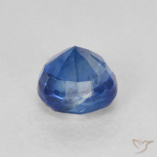 Cianita Azul oscuro natural de 0.55 ct, Redondo, SI
