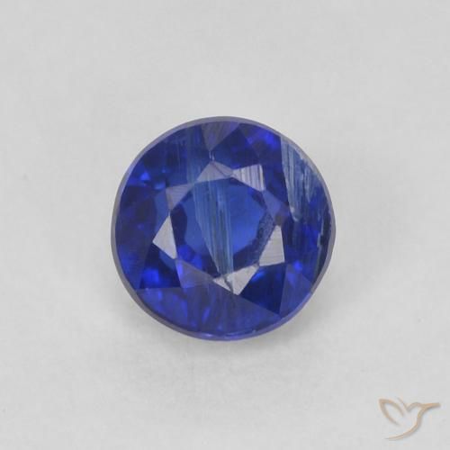 0.44ct Natural Azul real Cianita, Redondo, SI