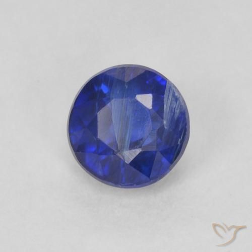 Cianita Azul real natural de 0.44 ct, Redondo, SI