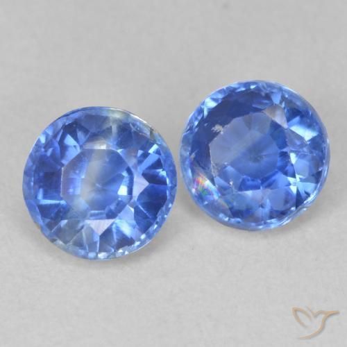 Gemas de Cianita Celeste natural de 1.30 ct, Redondo, SI