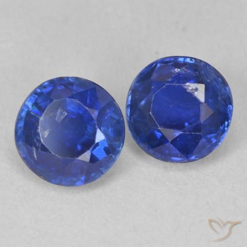 Gemas de Cianita Azul oscuro natural de 1.43 ct, Redondo, SI