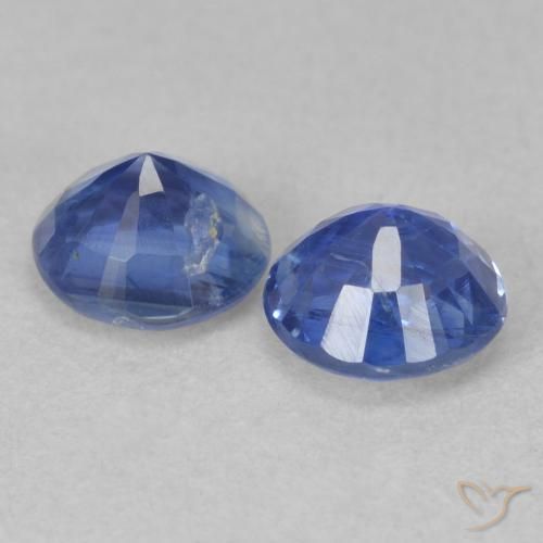 Gemas de Cianita Azul real natural de 1.38 ct, Redondo, SI