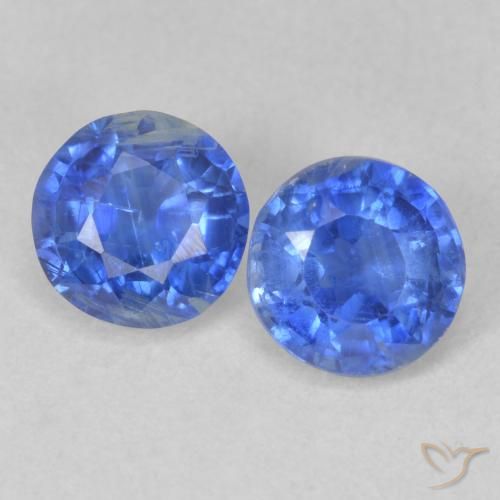 1.33ctw Natural Azul claro Cianita, Redondo, SI