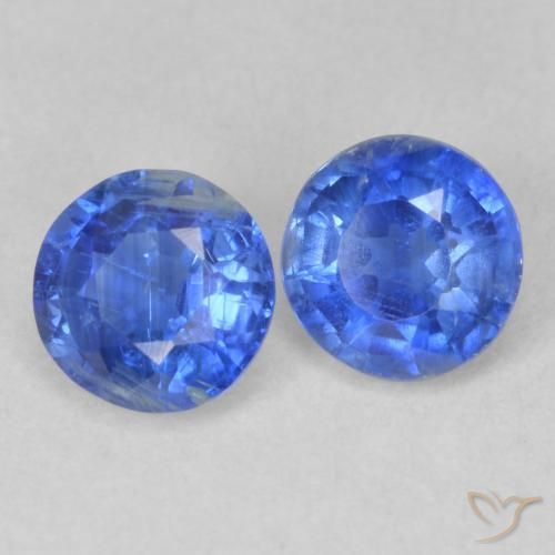 Gemas de Cianita Azul claro natural de 1.33 ct, Redondo, SI