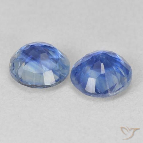 Gemas de Cianita Azul claro natural de 1.33 ct, Redondo, SI