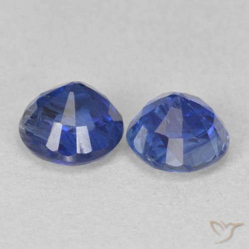 Gemas de Cianita Azul real natural de 1.39 ct, Redondo, SI