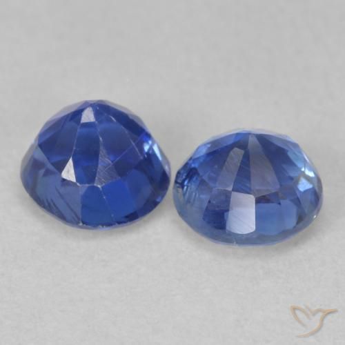 Gemas de Cianita Azul real natural de 1.56 ct, Redondo, SI
