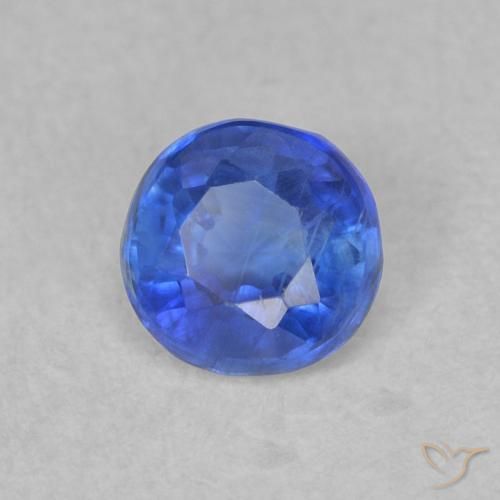 Cianita Azul real natural de 0.39 ct, Redondo, SI