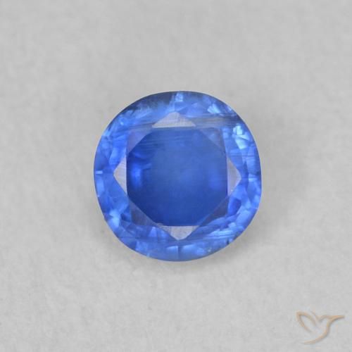 0.34ct Natural Azul marino claro cianita, Redondo, SI