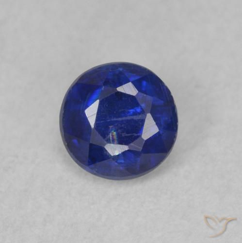 0.37ct Natural Azul oscuro Cianita, Redondo, SI