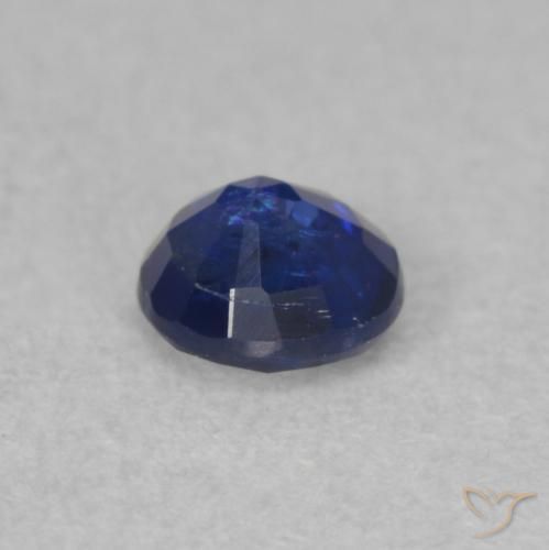 Cianita Azul oscuro natural de 0.37 ct, Redondo, SI