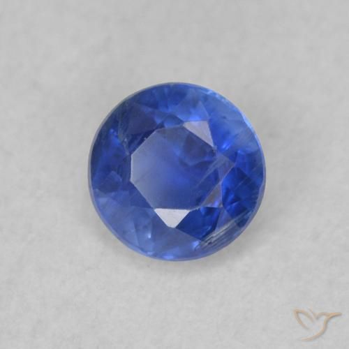 Cianita Celeste natural de 0.42 ct, Redondo, SI