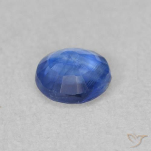 Cianita Azul marino claro natural de 0.35 ct, Redondo, SI