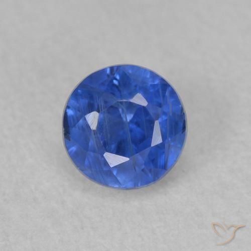 0.52ct Natural Azul real Cianita, Redondo, SI