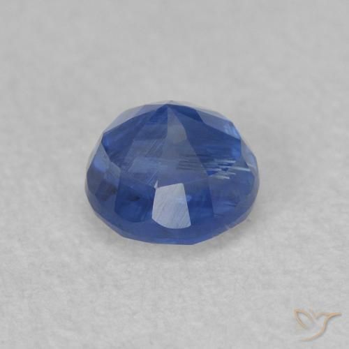 Cianita Azul real natural de 0.52 ct, Redondo, SI