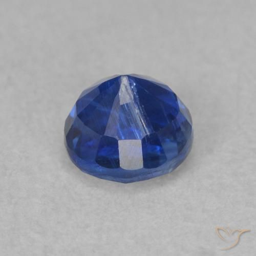 Cianita Azul azur intenso natural de 0.51 ct, Redondo, SI