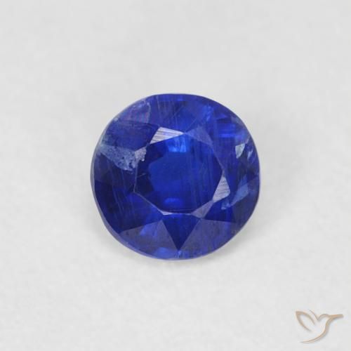 0.31ct Natural Azul oscuro Cianita, Redondo, SI