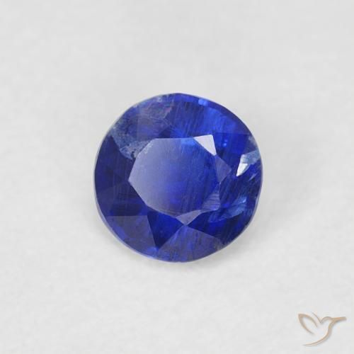 Cianita Azul oscuro natural de 0.31 ct, Redondo, SI