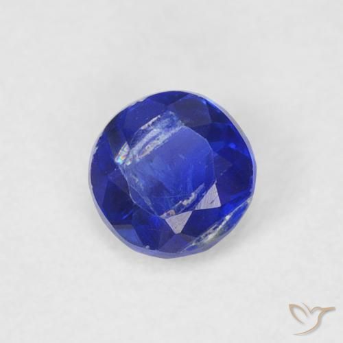 Cianita Azul marino natural de 0.33 ct, Redondo, SI