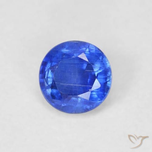 Cianita Azul azur intenso natural de 0.34 ct, Redondo, SI